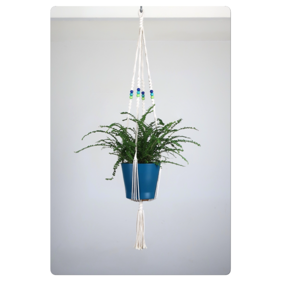 suspension pour plante en macramé